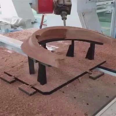 CNC centre d'usinage 5 axes à deux tables pour le bois